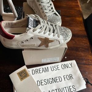Golden Goose Deluxe Superstar Silver Sneaker 39